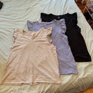 Gap 3 flutter sleeve shirt bundle